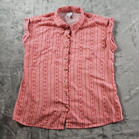 True Craft Women's Sz 0X Top pink sleeveless - Picture 2 of 9